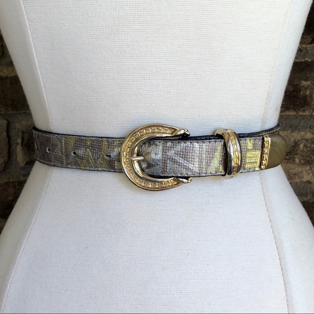 Vintage Belt M Women’s Two Tone Silver Gold